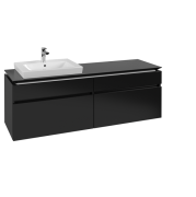 Тумба под раковину Villeroy & Boch Legato 160х55 см МДФ/ДСП черный матовый лак B68900PD