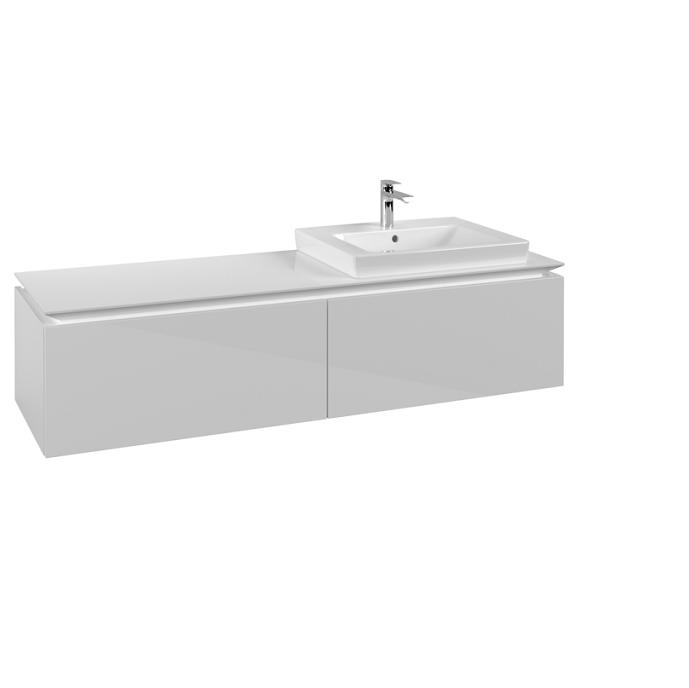 Тумба под раковину Villeroy & Boch Legato 160х38 см МДФ/ДСП белый глянцевый B69000DH