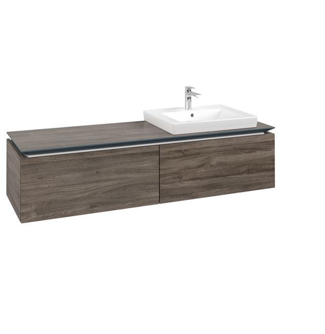 Тумба під раковину Villeroy & Boch Legato 160х38 см ДСП кам'яний дуб  B69000RK