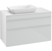 Тумба під раковину Villeroy & Boch Venticello 95,7х50,2 МДФ скло глянсове біле/ручка алюміній білий A94202RE