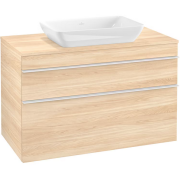 Тумба под раковину Villeroy & Boch Venticello 95,7х50,2 см ДСП вяз печатный/ручка алюминий белый A94102PN