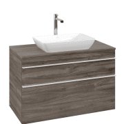 Тумба під раковину Villeroy & Boch Venticello 95,7х50,2 см ДСП кам'яний дуб/ручка алюміній білий A94102RK