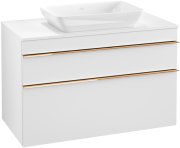 Тумба под раковину Villeroy & Boch Venticello 95,7х50,2 см ДСП/МДФ белый матовый/ручка медь A94105MS