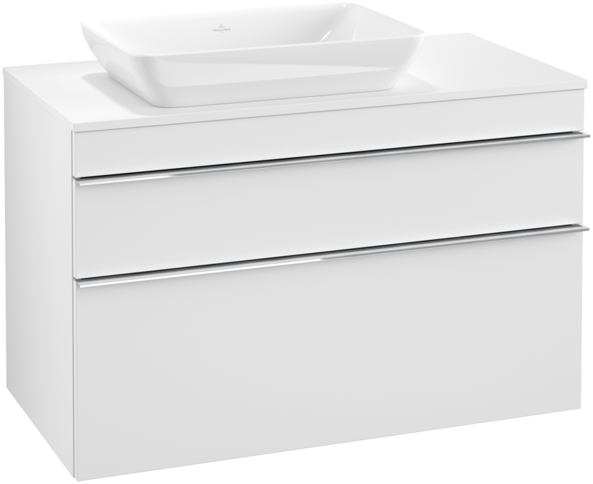 Тумба под раковину Villeroy & Boch Venticello 95,7х50,2 см ДСП/МДФ белый матовый/ручка хром A94201MS