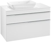 Тумба під раковину Villeroy & Boch Venticello 95,7х50,2 см ДСП/МДФ білий матовий/ручка хром A94201MS