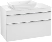 Тумба під раковину Villeroy & Boch Venticello 95,7х50,2 см ДСП/МДФ білий матовий/ручка хром A94201MS