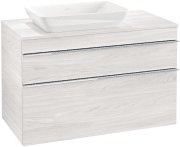 Тумба під раковину Villeroy & Boch Venticello 95,7х50,2 см ДСП/МДФ біле дерево/ручка хром A94201E8