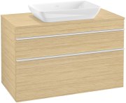 Тумба под раковину Villeroy & Boch Venticello 95,7х50,2 см ДСП северный дуб/ручка алюминий белый A94102VJ