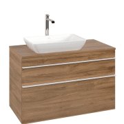 Тумба под раковину Villeroy & Boch Venticello 95,7х50,2 см ДСП дуб канзас/ручка алюминий белый A94202RH