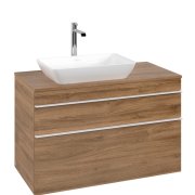 Тумба під раковину Villeroy & Boch Venticello 95,7х50,2 см ДСП дуб канзас/ручка алюміній білий A94202RH