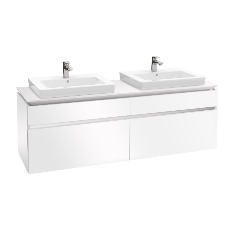 Тумба під раковину Villeroy & Boch Legato 160х55 см МДФ/ДСП білий глянсовий B69300DH