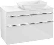 Тумба под раковину Villeroy & Boch Venticello 95,7х50,2 см МДФ глянцевый белый/ручка хром A94301DH