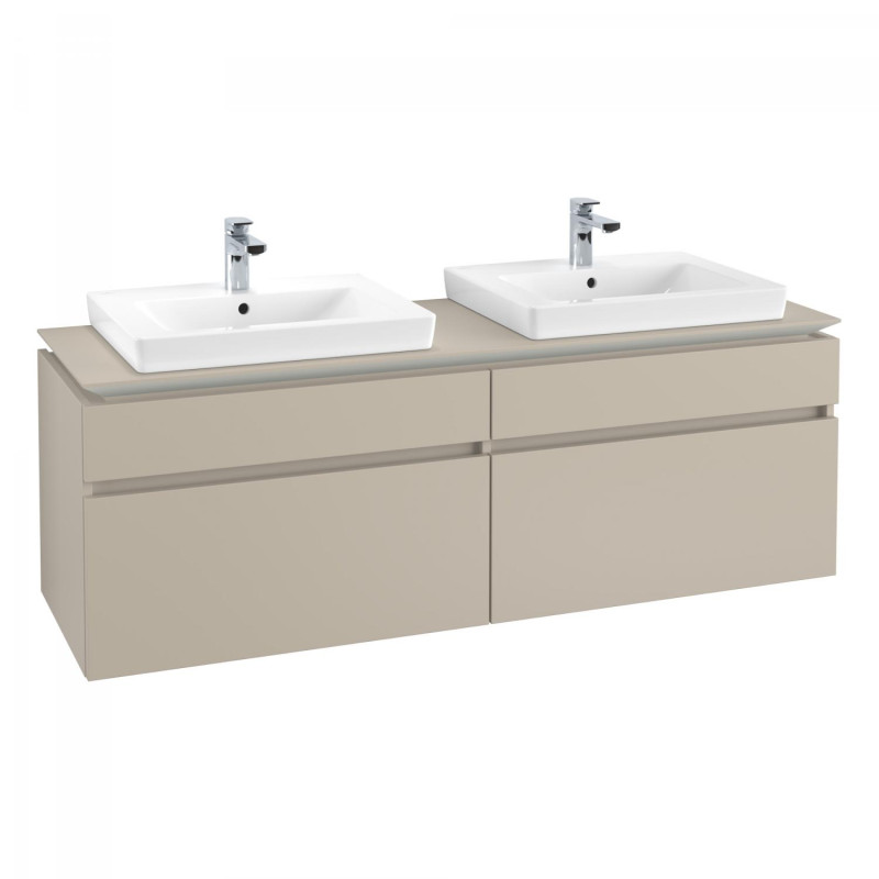 Тумба під раковину Villeroy & Boch Legato 160х55 см ДСП ніжно-сірий B69300VK