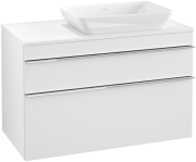 Тумба под раковину Villeroy & Boch Venticello 95,7х50,2 см ДСП/МДФ белый матовый/ручка хром A94301MS