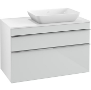Тумба под раковину Villeroy & Boch Venticello 95,7х50,2 МДФ стекло глянцевое белое/ручка хром A94301RE