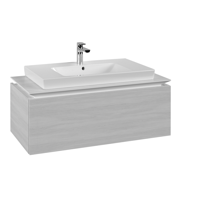 Тумба під раковину Villeroy & Boch Legato 100х38 см ДСП біле дерево B69400E8