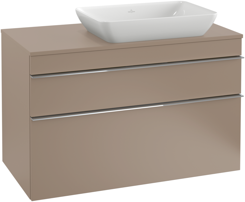 Тумба під раковину Villeroy & Boch Venticello 95,7х50,2 см ДСП трюфель сірий/ручка хром A94301VG