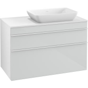 Тумба під раковину Villeroy & Boch Venticello 95,7х50,2 МДФ скло глянсове біле/ручка алюміній білий A94302RE