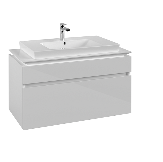 Тумба під раковину Villeroy & Boch Legato 100х55 см МДФ/ДСП білий глянсовий B69500DH