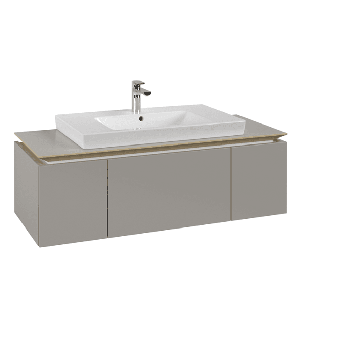 Тумба під раковину Villeroy & Boch Legato 120х38 см ДСП ніжно-сірий B69600VK