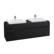 Тумба під раковину Villeroy&Boch Legato 160х55 см МДФ/ДСП чорний матовий лак B69300PD