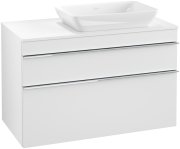 Тумба під раковину Villeroy & Boch Venticello 95,7х50,2 см ДСП/МДФ білий матовий/ручка хром A94301MS