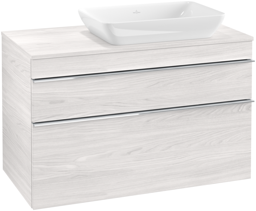 Тумба под раковину Villeroy & Boch Venticello 95,7х50,2 см ДСП/МДФ белое дерево/ручка хром A94301E8