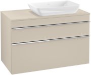 Тумба под раковину Villeroy & Boch Venticello 95,7х50,2 см ДСП мягкий серый/ручка хром A94301VK