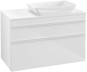 Тумба під раковину Villeroy & Boch Venticello 95,7х50,2 см МДФ глянсовий білий/ручка алюміній білий A94302DH
