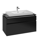 Тумба под раковину Villeroy & Boch Legato 100х55 см МДФ/ДСП черный матовый лак B69500PD