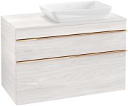 Тумба под раковину Villeroy & Boch Venticello 95,7х50,2 см ДСП/МДФ белое дерево/ручка медь A94305E8