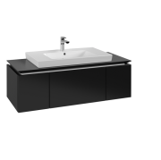 Тумба під раковину Villeroy&Boch Legato 120х38 см МДФ/ДСП чорний матовий лак B69600PD