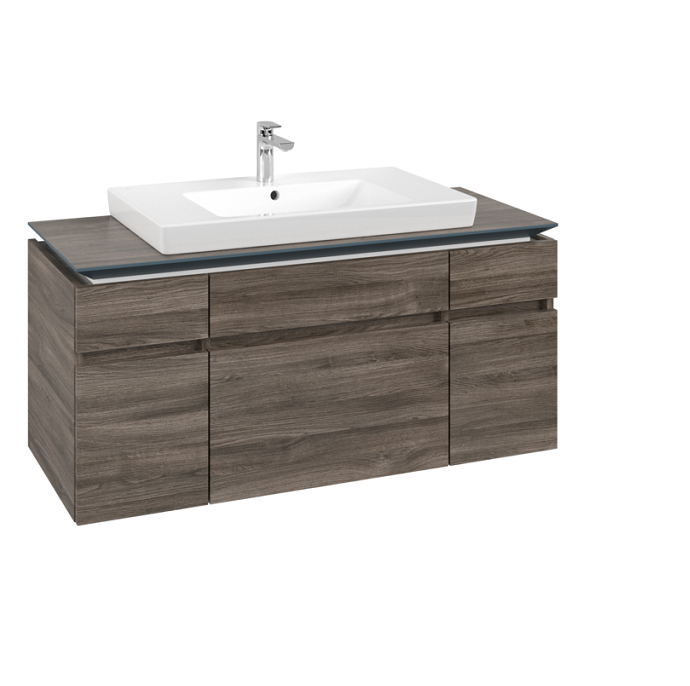 Тумба під раковину Villeroy & Boch Legato 120х55 см ДСП кам'яний дуб B69700RK