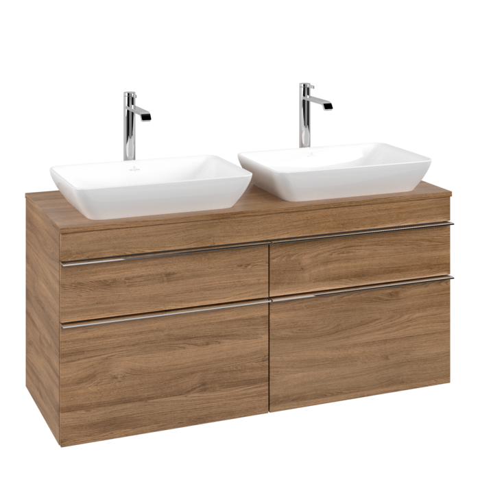 Тумба под раковину Villeroy & Boch Venticello 125,7х50,2 см ДСП дуб канзас/ручка хром A94401RH