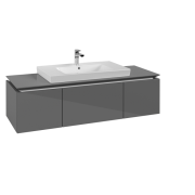 Тумба под раковину Villeroy & Boch Legato 140х38 см МДФ/ДСП глянцевый серый B69800FP