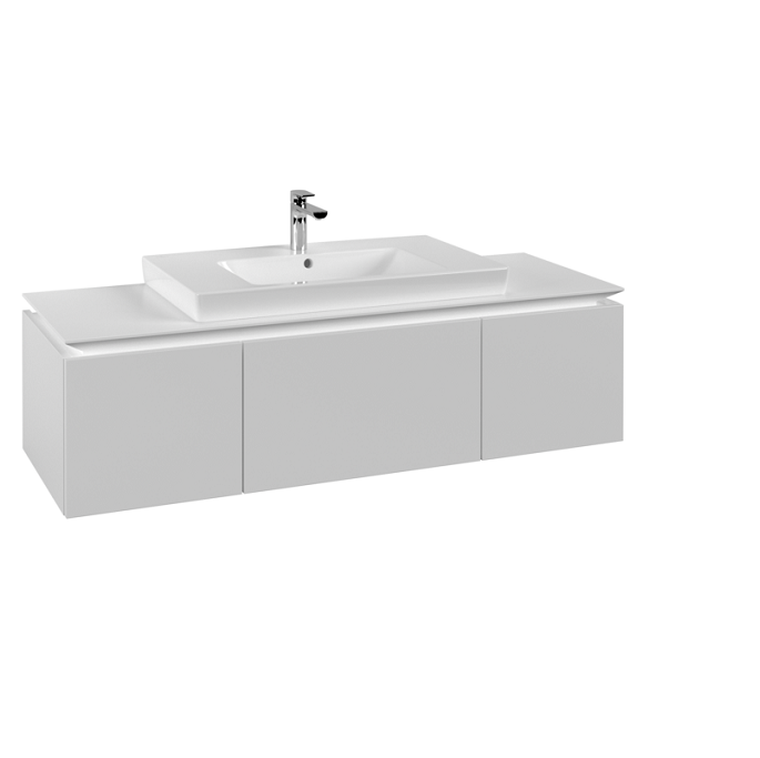 Тумба під раковину Villeroy & Boch Legato 140х38 см ДСП білий матовий B69800MS