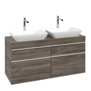 Тумба под раковину Villeroy & Boch Venticello 125,7х50,2 см ДСП каменный дуб/ручка алюминий белый A94402RK