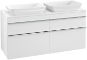Тумба під раковину Villeroy & Boch Venticello 125,7х50,2 см ДСП/МДФ білий матовий/ручка хром A94401MS