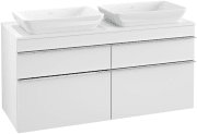 Тумба под раковину Villeroy & Boch Venticello 125,7х50,2 см ДСП/МДФ белый матовый/ручка хром A94401MS