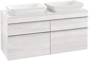 Тумба под раковину Villeroy & Boch Venticello 125,7х50,2 см ДСП/МДФ белое дерево/ручка хром A94401E8