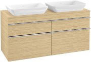 Тумба під раковину Villeroy & Boch Venticello 125,7х50,2 см ДСП північний дуб/ручка хром A94401VJ