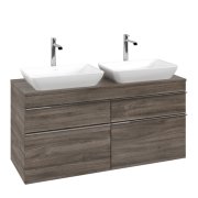 Тумба під раковину Villeroy & Boch Venticello 125,7х50,2 см ДСП кам'яний дуб/ручка хром A94401RK