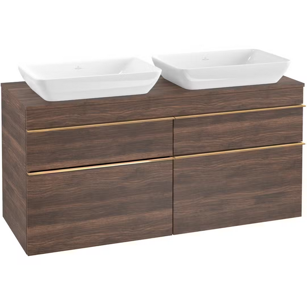 Тумба под раковину Villeroy & Boch Venticello 125,7х50,2 см ДСП дуб аризона/ручка медь A94405VH