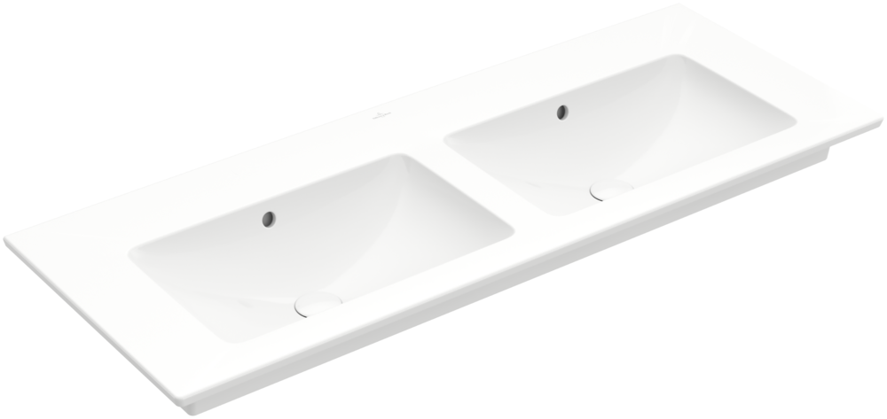 Раковина Villeroy & Boch Venticello подвійна 130х50 см із переливом санітарна кераміка альпійський білий 4111DJ01