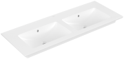Раковина Villeroy & Boch Venticello двойная 130х50 см с переливом санитарная керамика CeramicPlus каменный белый 4111DJRW