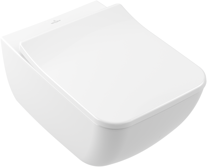 Унитаз подвесной Villeroy & Boch Venticello 37,5х56 см с крышкой санитарная керамика альпийский белый 4611RS01