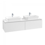 Тумба под раковину Villeroy & Boch Legato 160х38 см подсветкой ДСП белый матовый B767L0MS