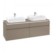 Тумба под раковину Villeroy & Boch Legato 160х55 см с подсветкой ДСП трюфель серый B768L0VG