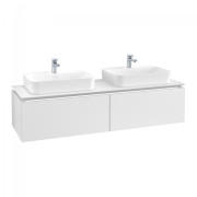 Тумба під раковину Villeroy & Boch Legato 160х38 см з підсвічуванням ДСП білий матовий B767L0MS