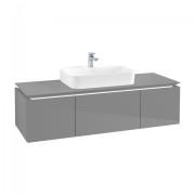 Тумба під раковину Villeroy & Boch Legato 140х38 см з підсвічуванням МДФ/ДСП глянсовий сірий B759L0FP